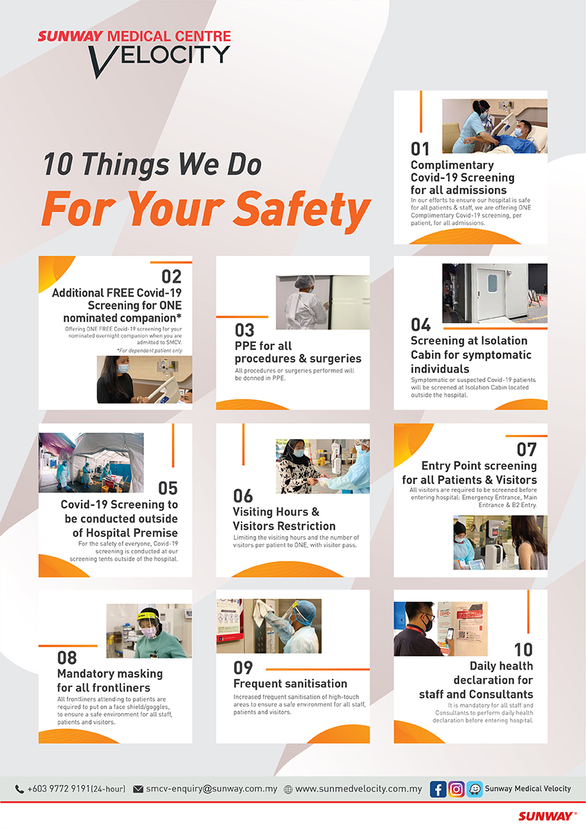 Sunway Medical Centre Velocity 10 Things we do for your safety